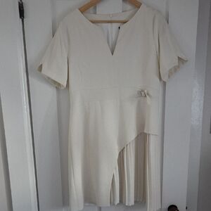 Karen Millen Tall Tailored Military Pleat Short Sleeve Mini Dress